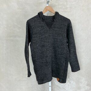 Paka Charcoal Gray Black Royal Alpaca Recycled Nylon The Hoodie Sweater Unisex M